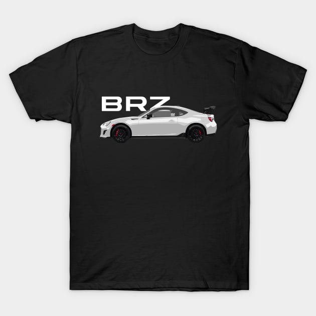 BRZ Ts White JDM RWD T-Shirt by cowtown_cowboy